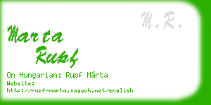marta rupf business card